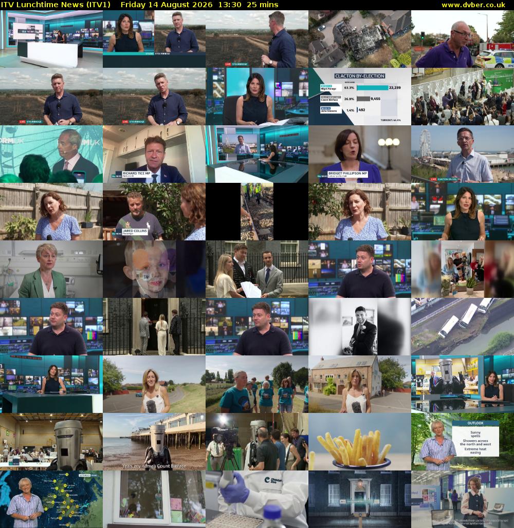 ITV Lunchtime News (ITV1) Friday 14 August 2026 13:30 - 13:55