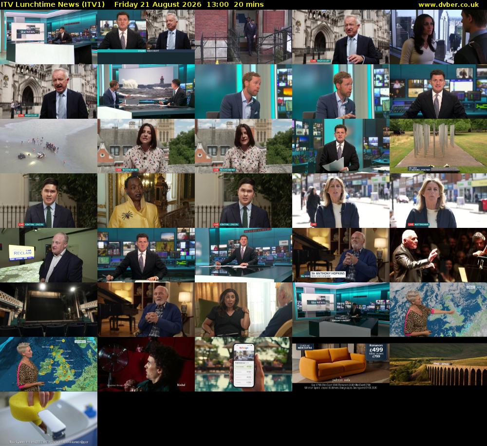 ITV Lunchtime News (ITV1) Friday 21 August 2026 13:00 - 13:20