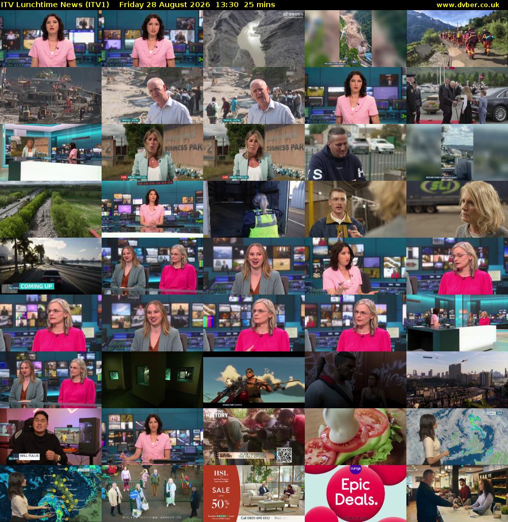 ITV Lunchtime News (ITV1) Friday 28 August 2026 13:30 - 13:55