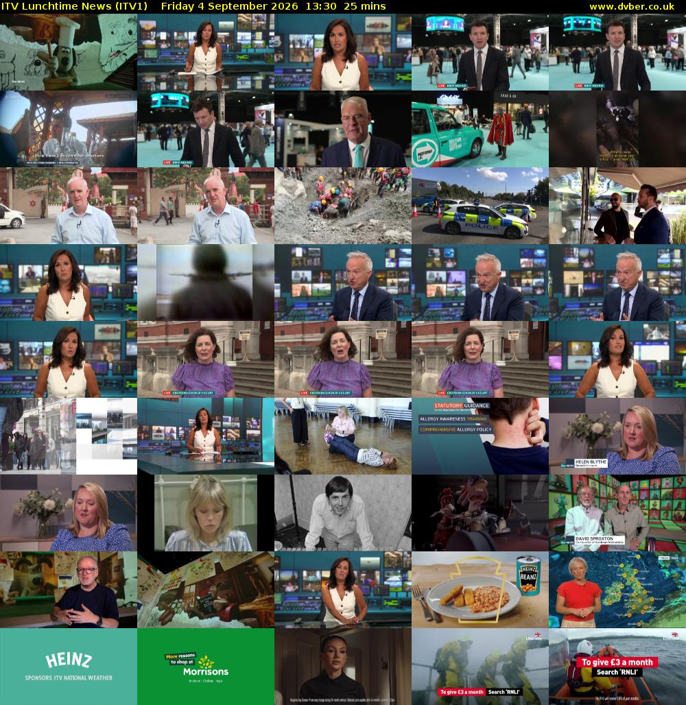 ITV Lunchtime News (ITV1) Friday 4 September 2026 13:30 - 13:55