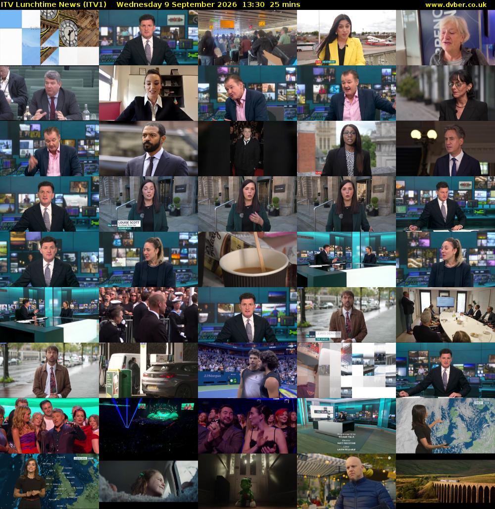 ITV Lunchtime News (ITV1) Wednesday 9 September 2026 13:30 - 13:55