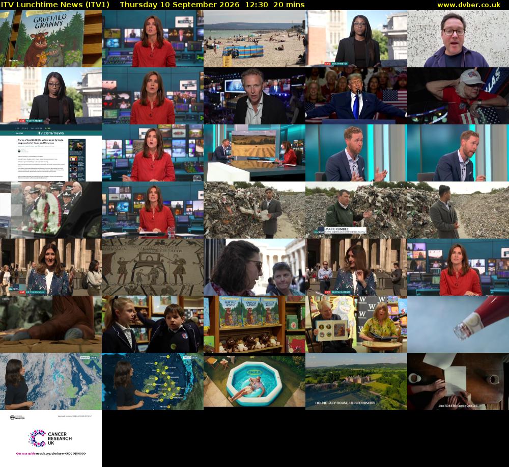 ITV Lunchtime News (ITV1) Thursday 10 September 2026 12:30 - 12:50