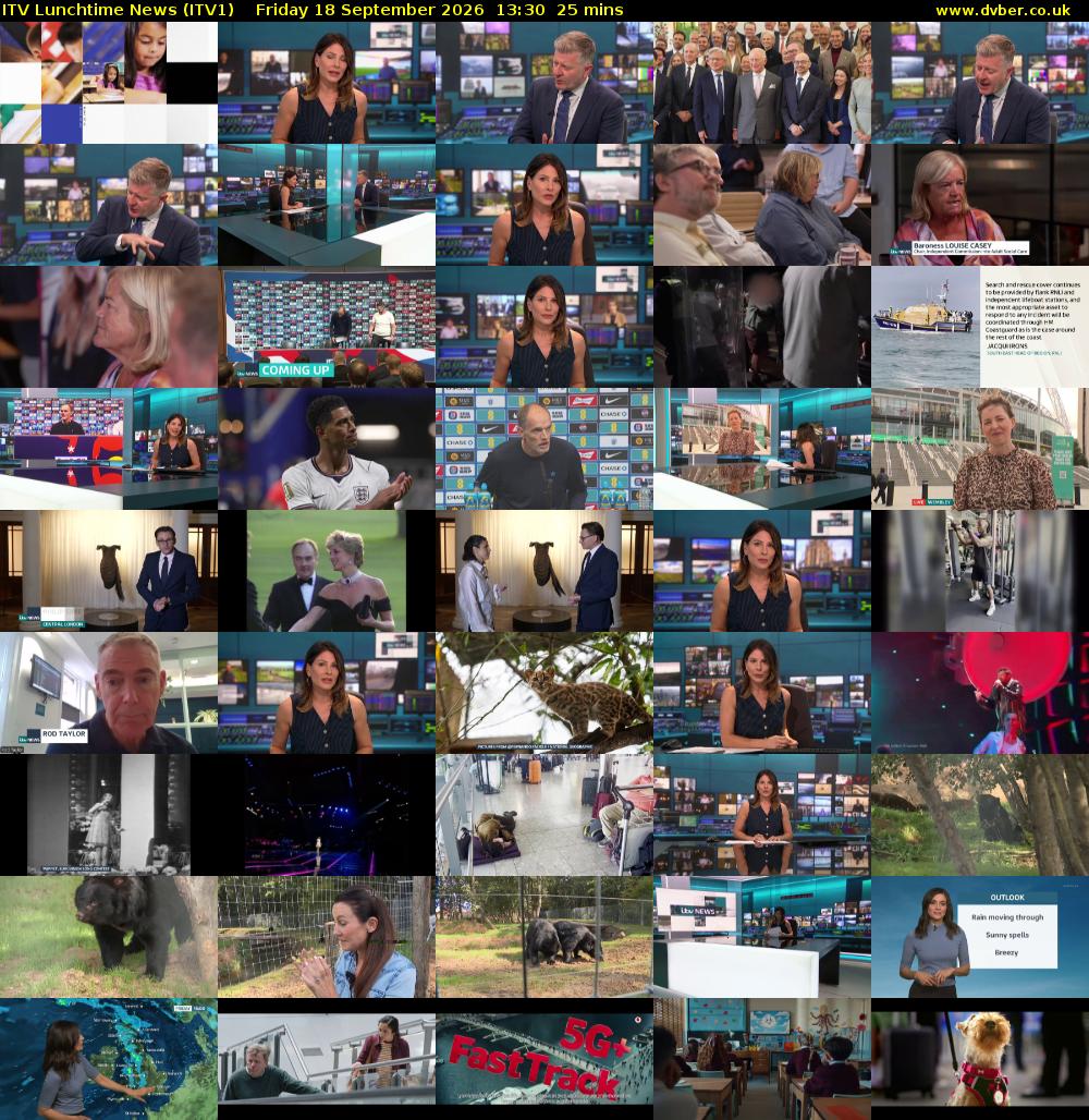 ITV Lunchtime News (ITV1) Friday 18 September 2026 13:30 - 13:55