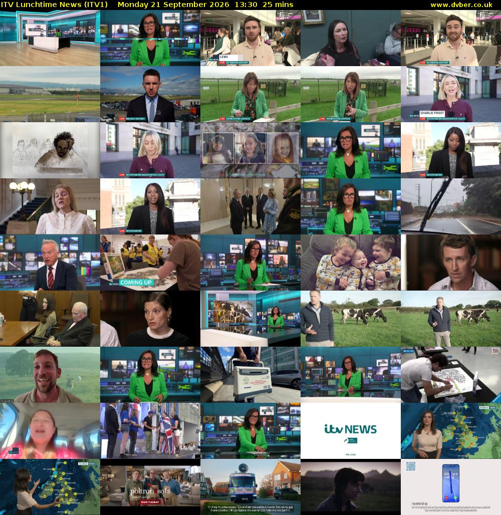 ITV Lunchtime News (ITV1) Monday 21 September 2026 13:30 - 13:55