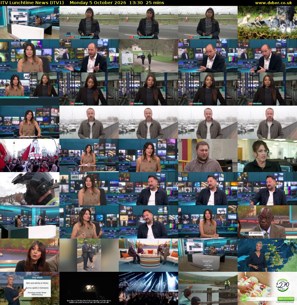 ITV Lunchtime News (ITV1) Monday 5 October 2026 13:30 - 13:55