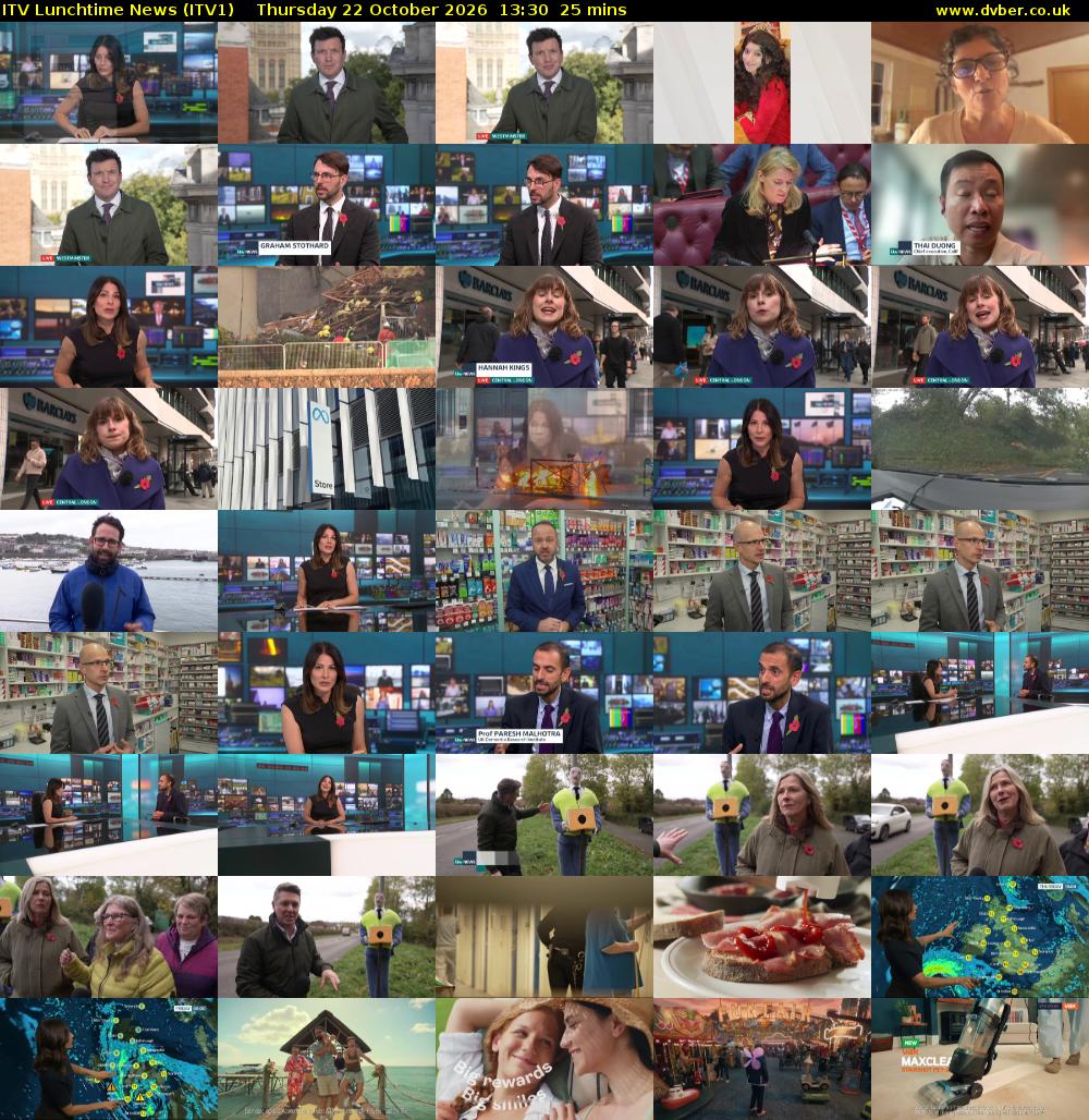 ITV Lunchtime News (ITV1) Thursday 22 October 2026 13:30 - 13:55