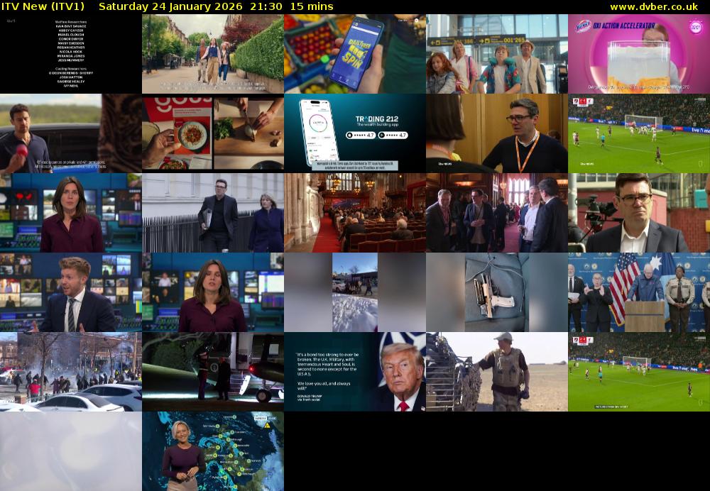 ITV New (ITV1) Saturday 24 January 2026 21:30 - 21:45