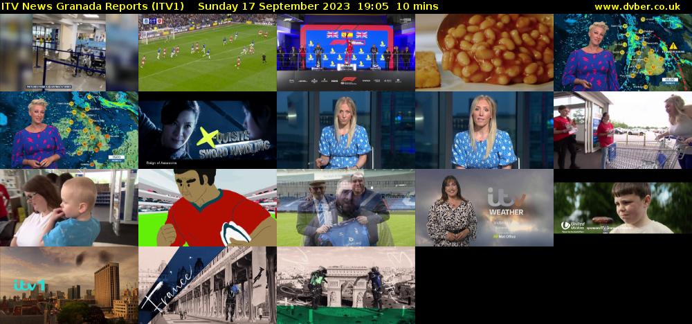 ITV News Granada Reports (ITV1) Sunday 17 September 2023 19:05 - 19:15