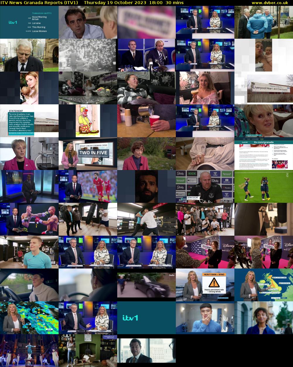 ITV News Granada Reports (ITV1) Thursday 19 October 2023 18:00 - 18:30