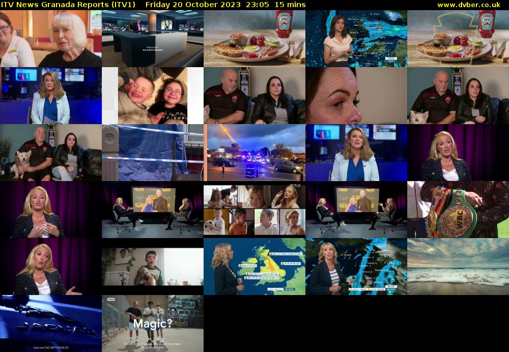ITV News Granada Reports (ITV1) Friday 20 October 2023 23:05 - 23:20
