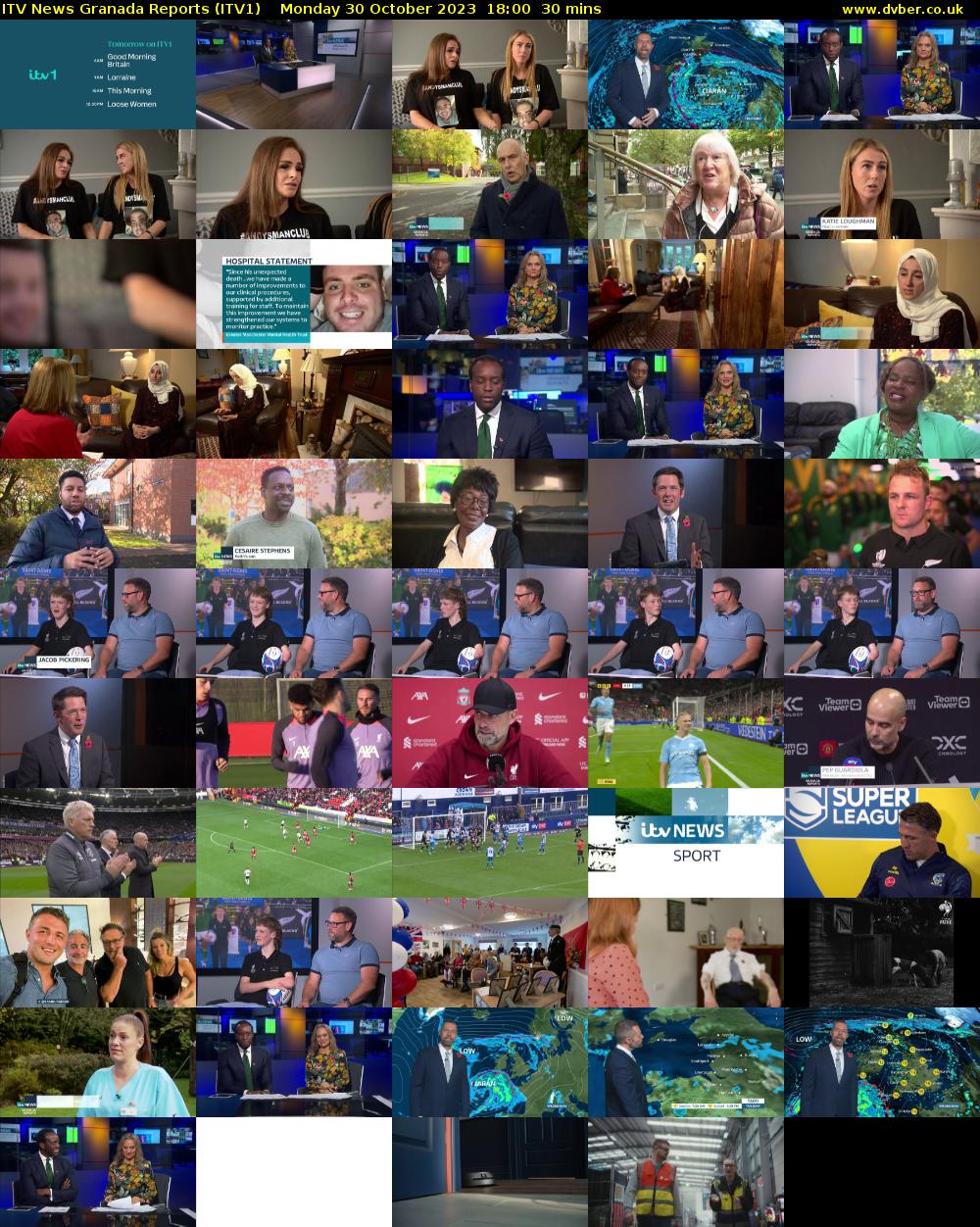 ITV News Granada Reports (ITV1) Monday 30 October 2023 18:00 - 18:30