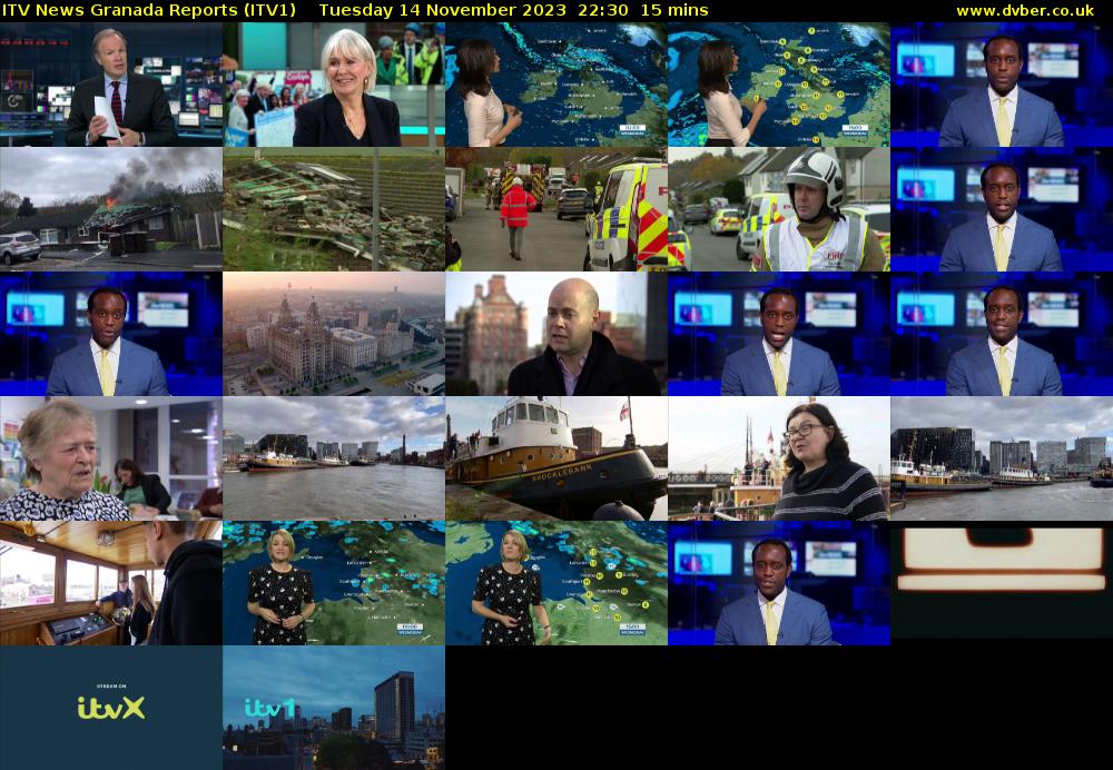 ITV News Granada Reports (ITV1) Tuesday 14 November 2023 22:30 - 22:45