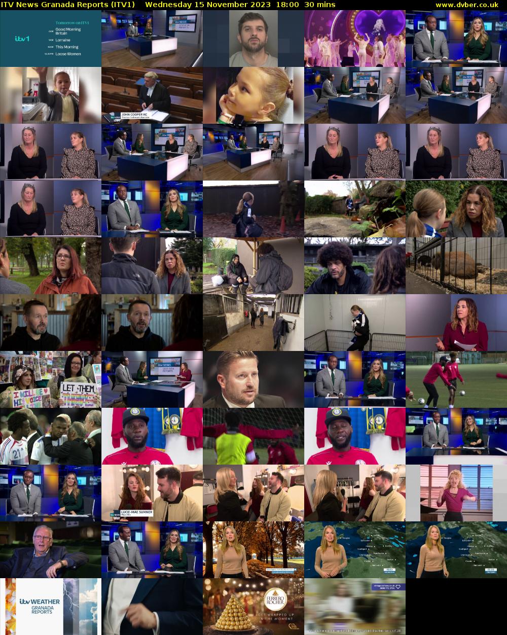 ITV News Granada Reports (ITV1) Wednesday 15 November 2023 18:00 - 18:30
