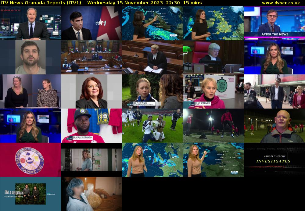 ITV News Granada Reports (ITV1) Wednesday 15 November 2023 22:30 - 22:45