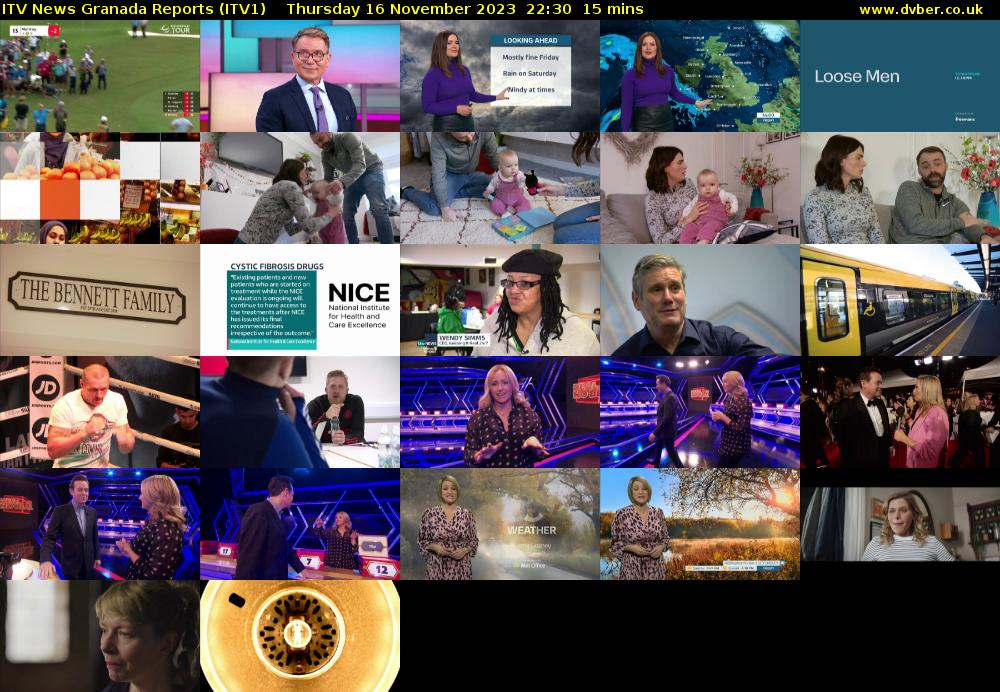 ITV News Granada Reports (ITV1) Thursday 16 November 2023 22:30 - 22:45