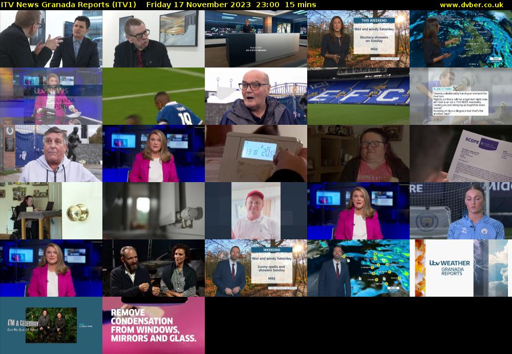 ITV News Granada Reports (ITV1) Friday 17 November 2023 23:00 - 23:15