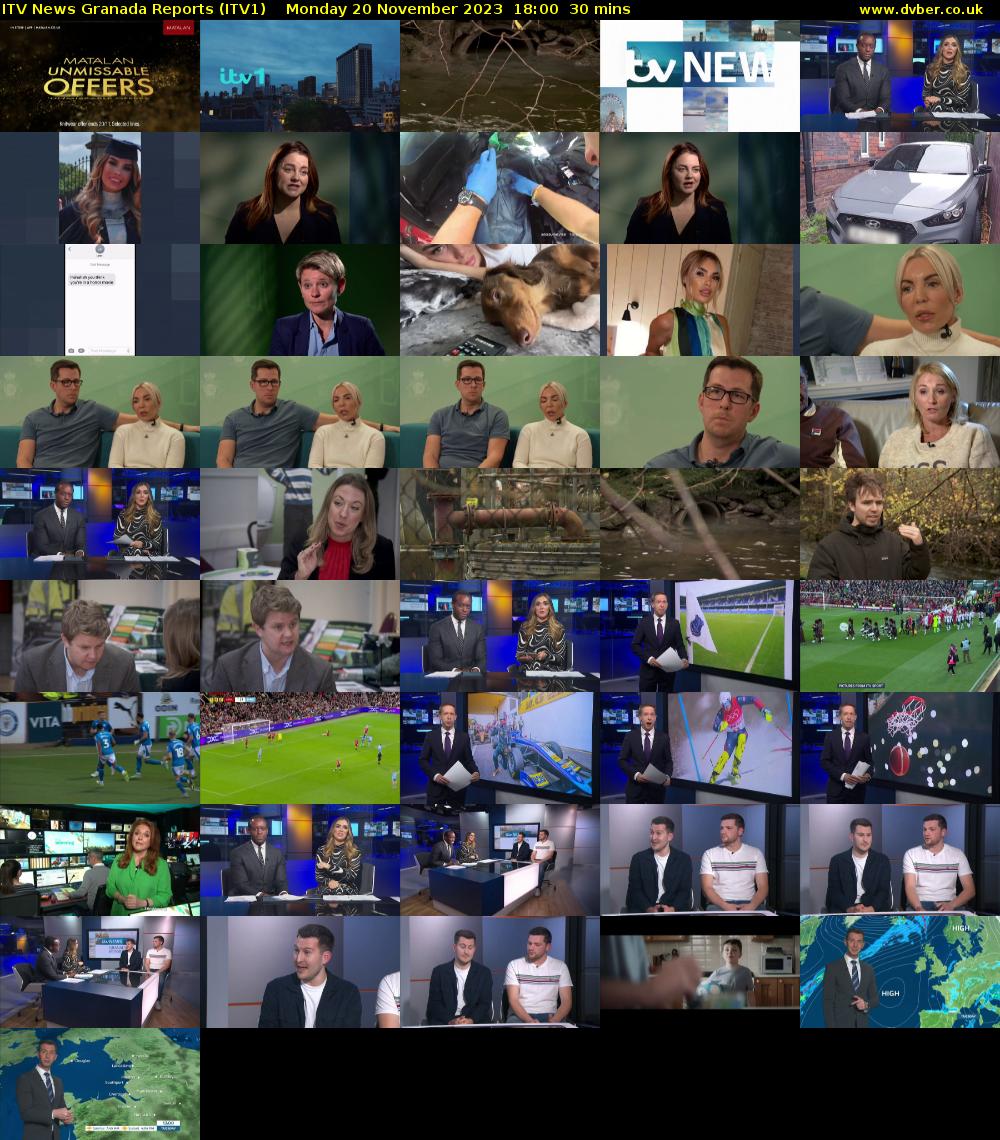 ITV News Granada Reports (ITV1) Monday 20 November 2023 18:00 - 18:30