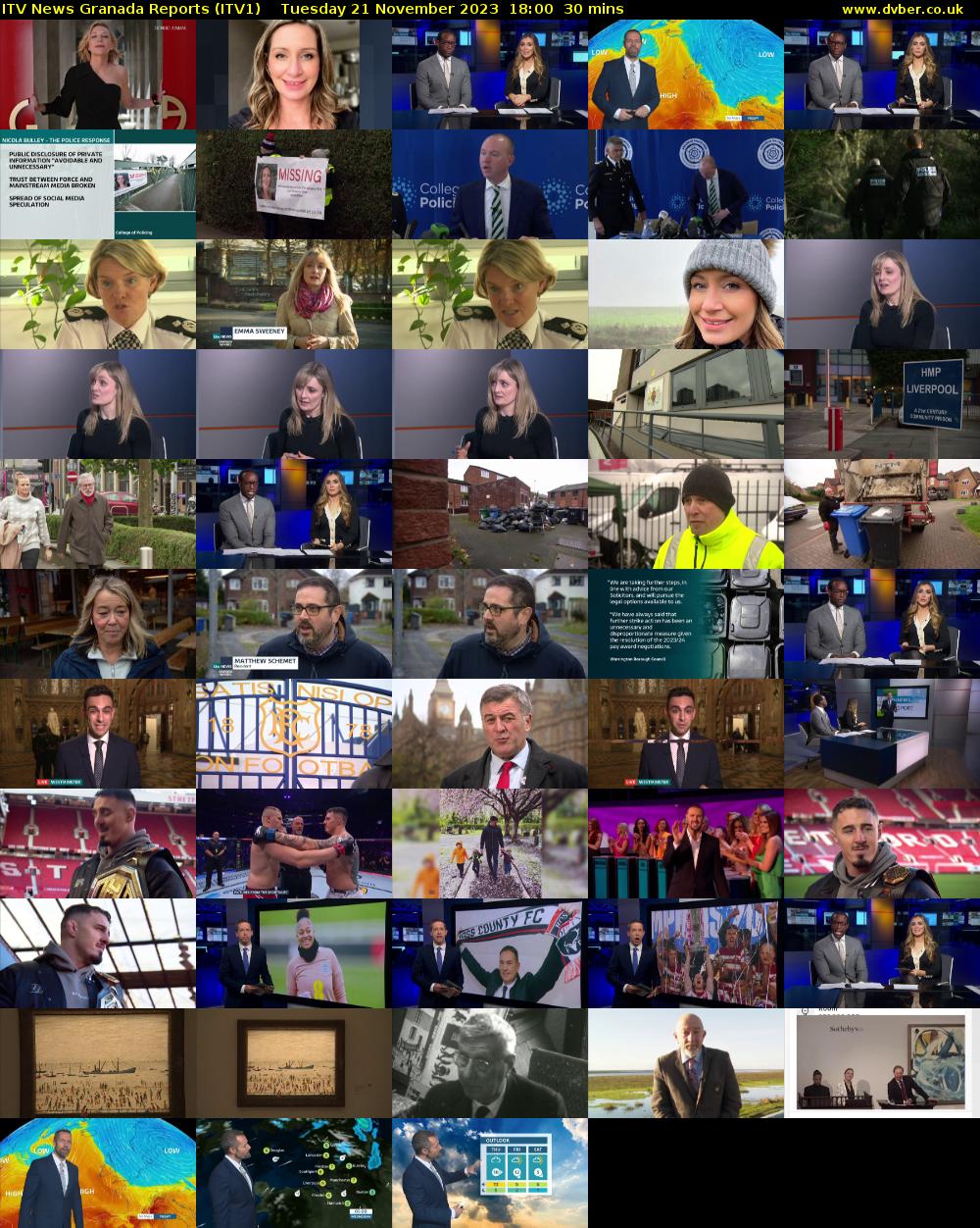ITV News Granada Reports (ITV1) Tuesday 21 November 2023 18:00 - 18:30