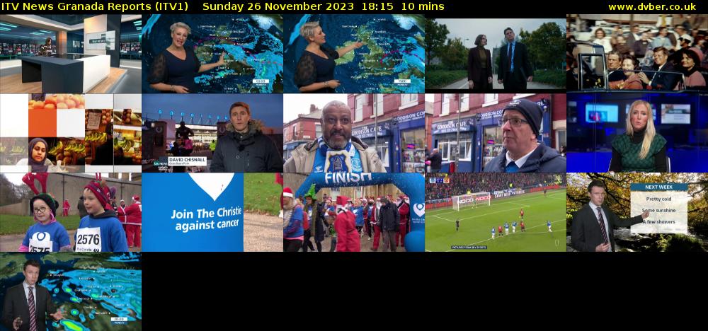 ITV News Granada Reports (ITV1) Sunday 26 November 2023 18:15 - 18:25
