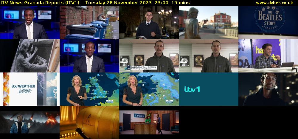 ITV News Granada Reports (ITV1) Tuesday 28 November 2023 23:00 - 23:15