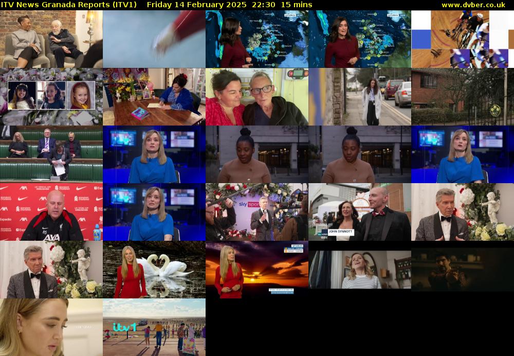 ITV News Granada Reports (ITV1) Friday 14 February 2025 22:30 - 22:45