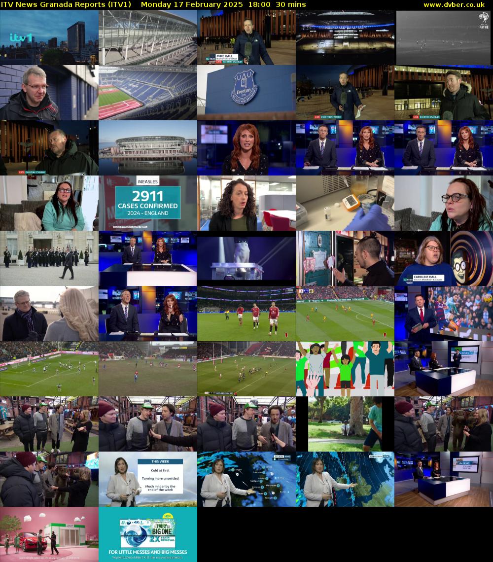 ITV News Granada Reports (ITV1) Monday 17 February 2025 18:00 - 18:30