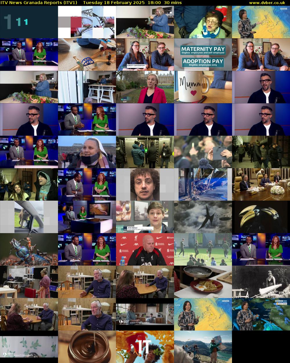 ITV News Granada Reports (ITV1) Tuesday 18 February 2025 18:00 - 18:30