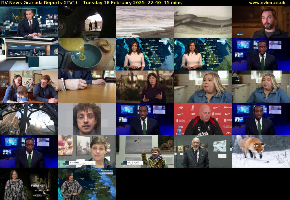 ITV News Granada Reports (ITV1) Tuesday 18 February 2025 22:40 - 22:55