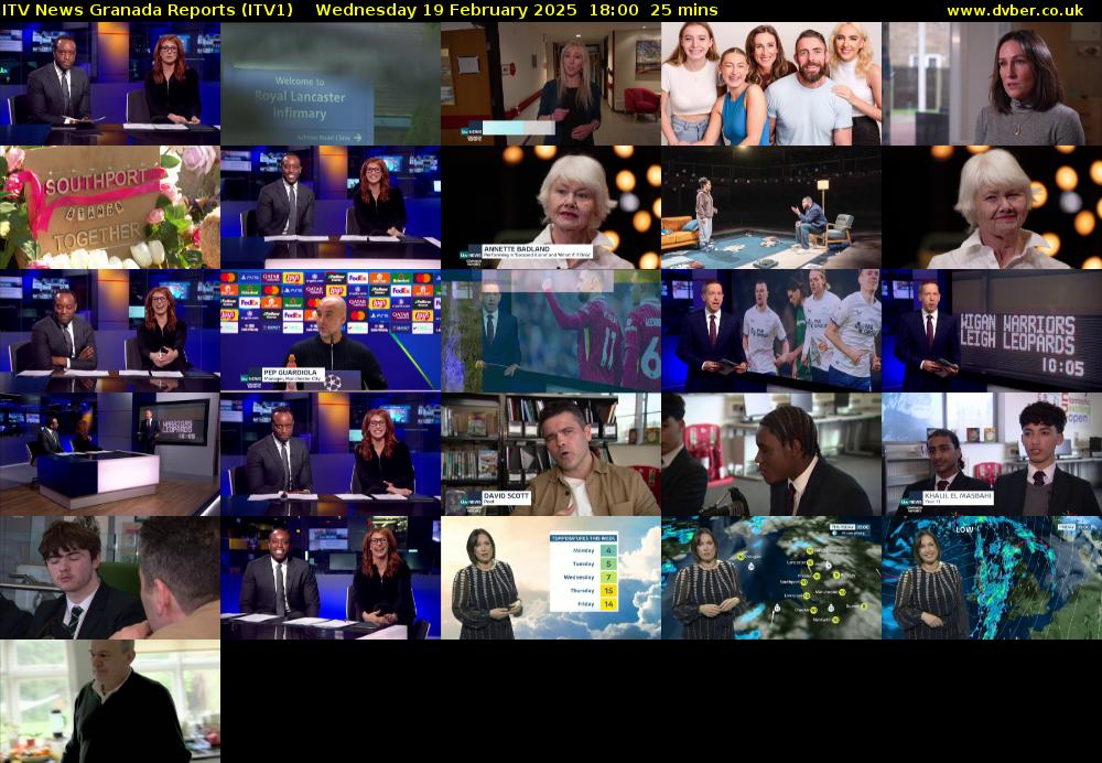 ITV News Granada Reports (ITV1) Wednesday 19 February 2025 18:00 - 18:25