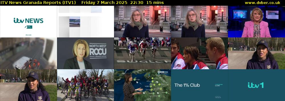 ITV News Granada Reports (ITV1) Friday 7 March 2025 22:30 - 22:45