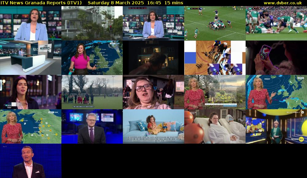 ITV News Granada Reports (ITV1) Saturday 8 March 2025 16:45 - 17:00