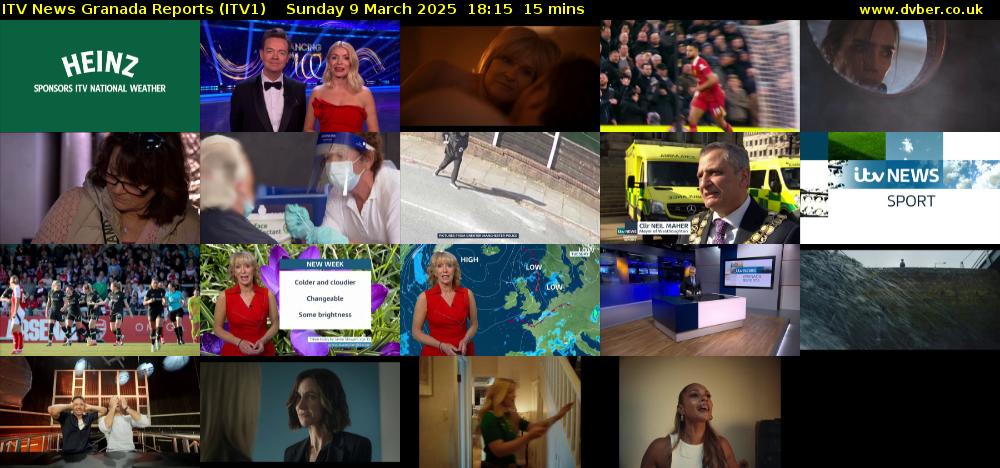 ITV News Granada Reports (ITV1) Sunday 9 March 2025 18:15 - 18:30