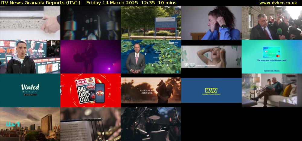 ITV News Granada Reports (ITV1) Friday 14 March 2025 12:35 - 12:45