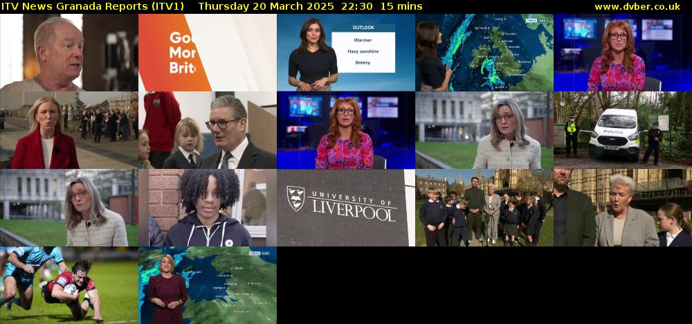 ITV News Granada Reports (ITV1) Thursday 20 March 2025 22:30 - 22:45