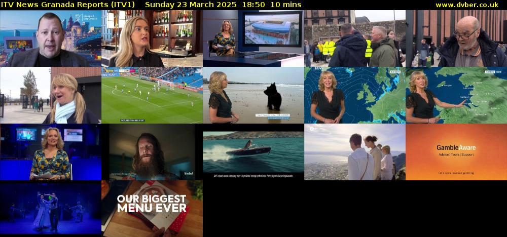 ITV News Granada Reports (ITV1) Sunday 23 March 2025 18:50 - 19:00