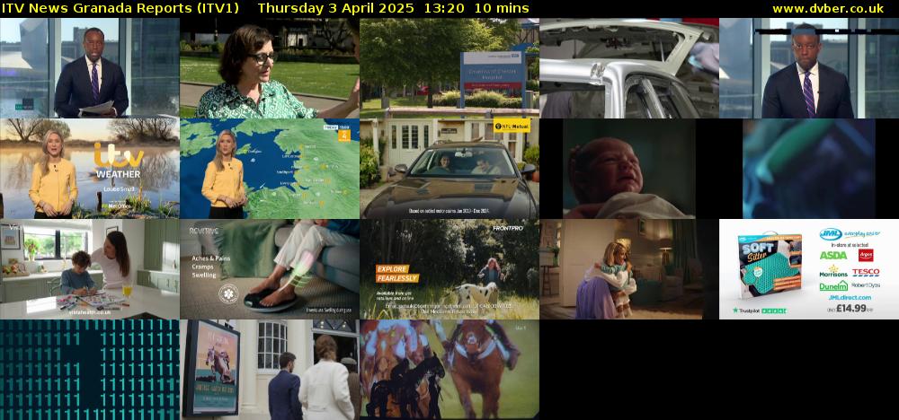 ITV News Granada Reports (ITV1) Thursday 3 April 2025 13:20 - 13:30