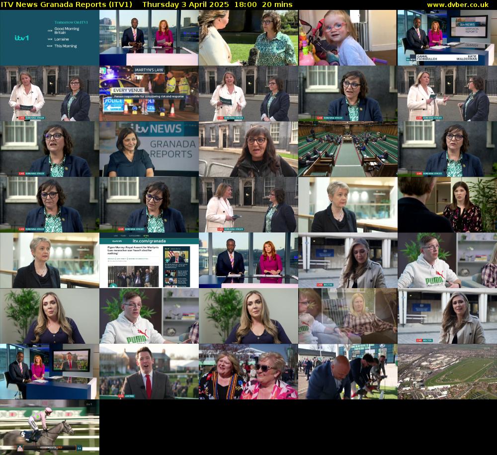 ITV News Granada Reports (ITV1) Thursday 3 April 2025 18:00 - 18:20