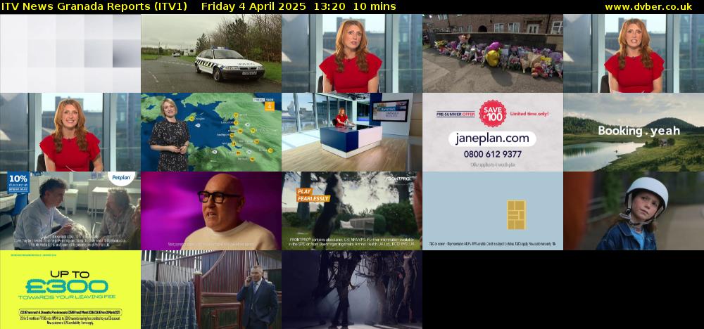 ITV News Granada Reports (ITV1) Friday 4 April 2025 13:20 - 13:30