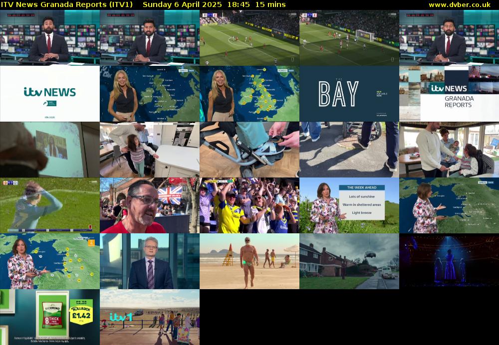 ITV News Granada Reports (ITV1) Sunday 6 April 2025 18:45 - 19:00