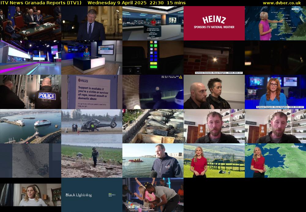 ITV News Granada Reports (ITV1) Wednesday 9 April 2025 22:30 - 22:45
