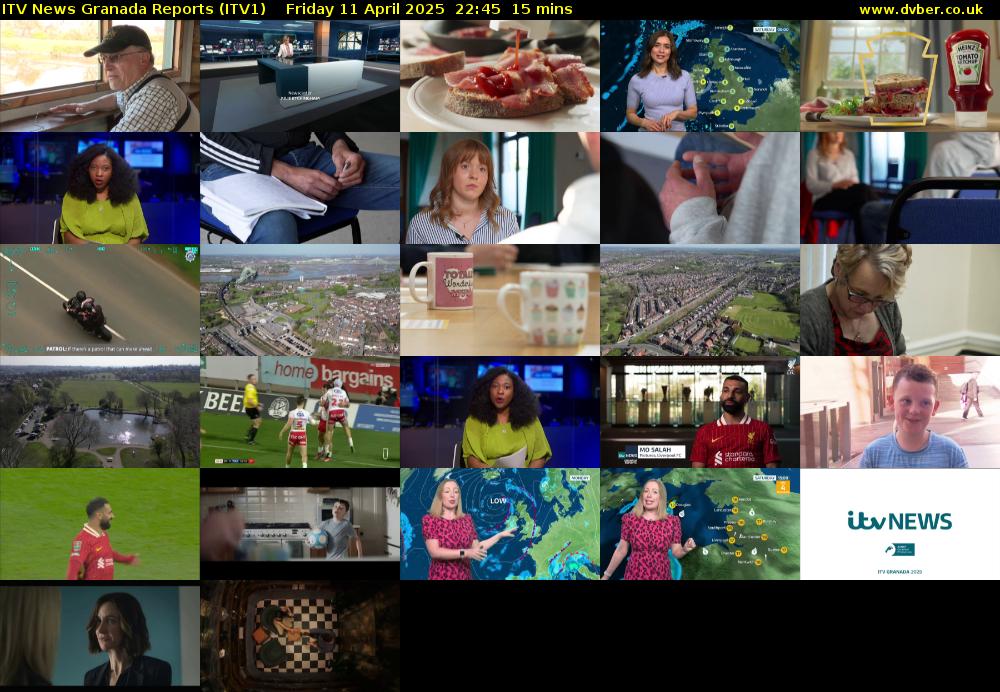 ITV News Granada Reports (ITV1) Friday 11 April 2025 22:45 - 23:00