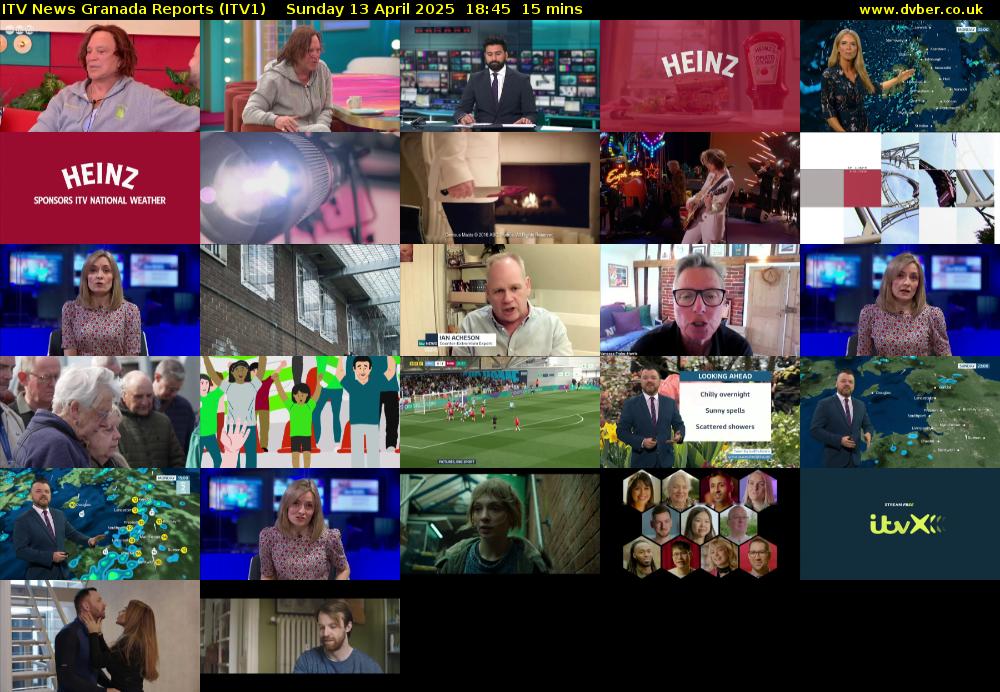 ITV News Granada Reports (ITV1) Sunday 13 April 2025 18:45 - 19:00