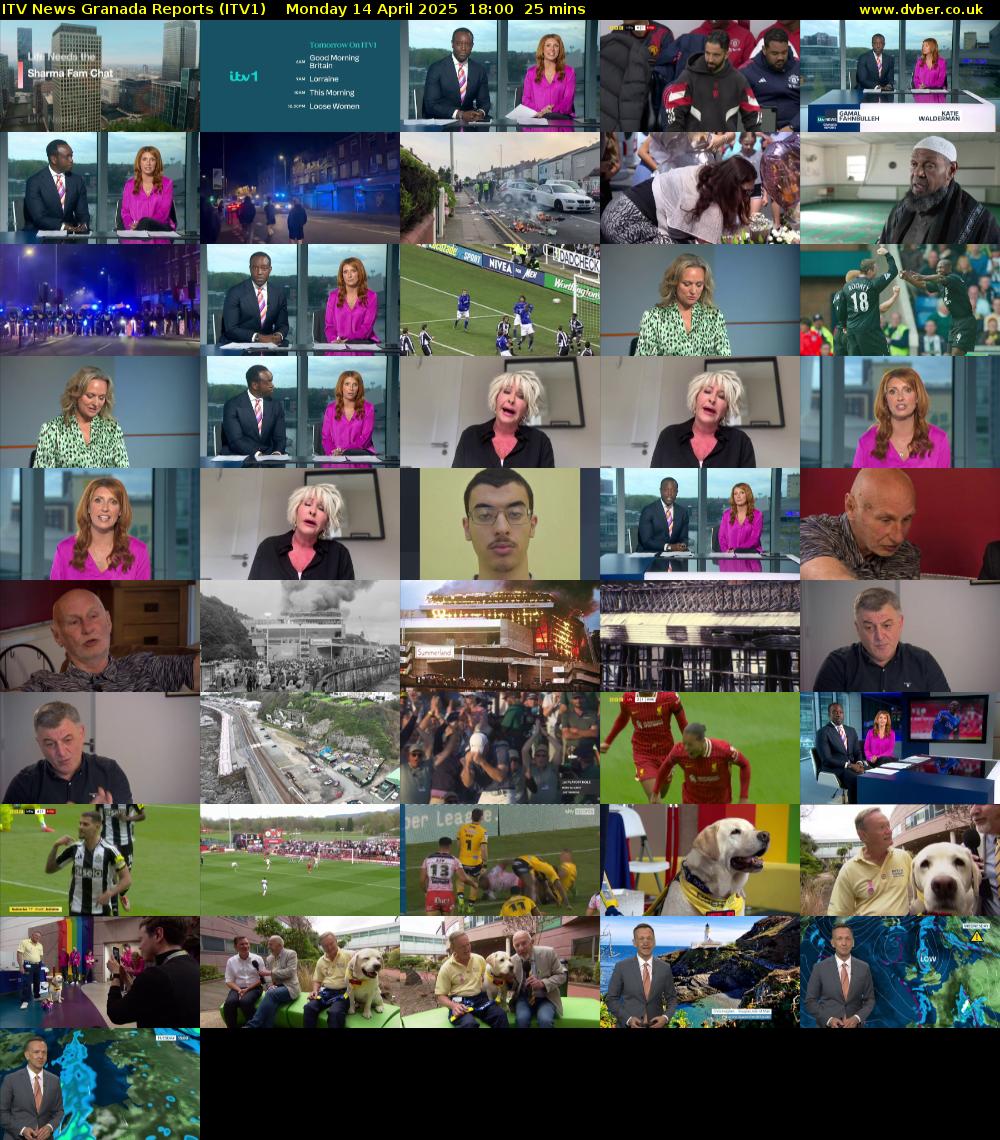 ITV News Granada Reports (ITV1) Monday 14 April 2025 18:00 - 18:25