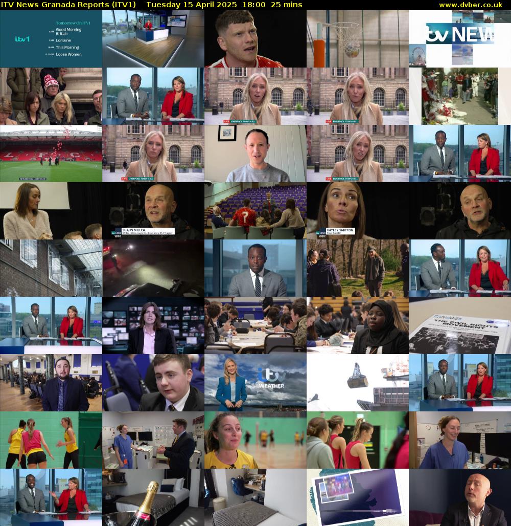 ITV News Granada Reports (ITV1) Tuesday 15 April 2025 18:00 - 18:25