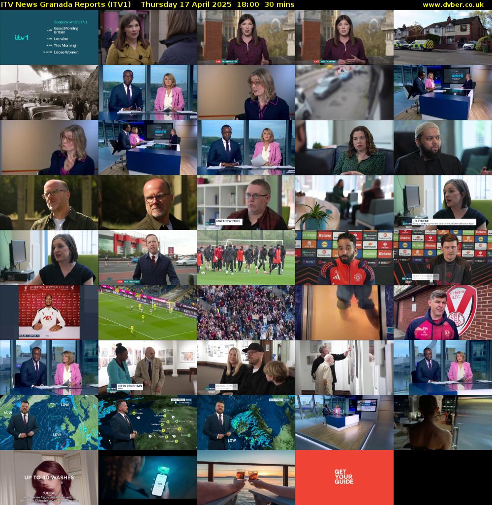 ITV News Granada Reports (ITV1) Thursday 17 April 2025 18:00 - 18:30