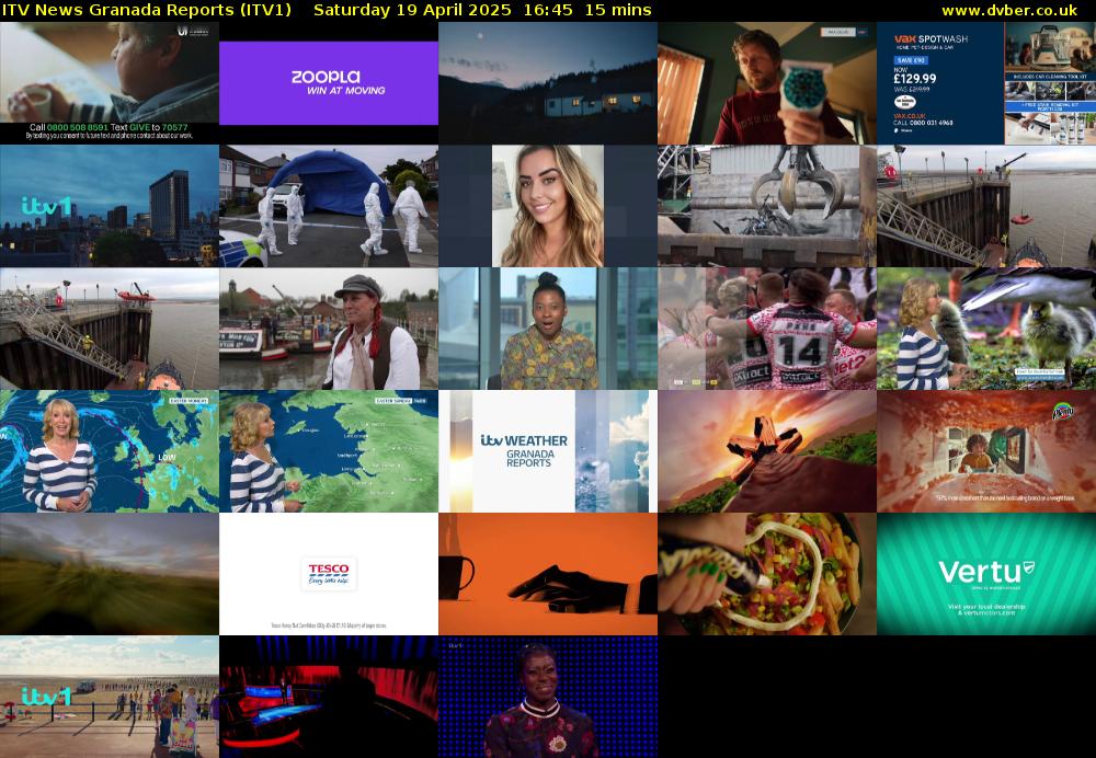 ITV News Granada Reports (ITV1) Saturday 19 April 2025 16:45 - 17:00