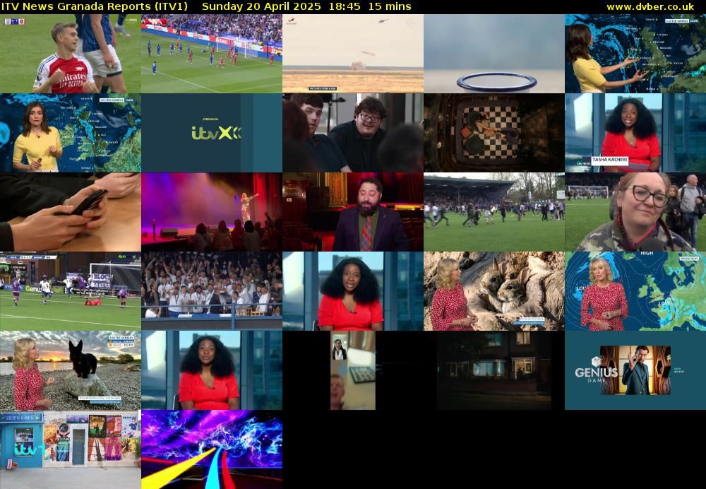 ITV News Granada Reports (ITV1) Sunday 20 April 2025 18:45 - 19:00
