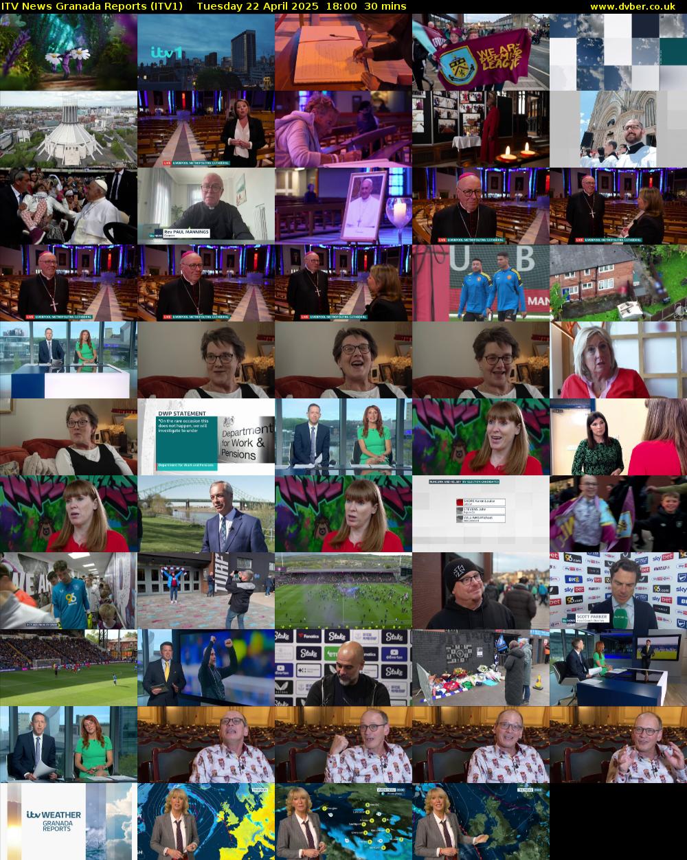 ITV News Granada Reports (ITV1) Tuesday 22 April 2025 18:00 - 18:30