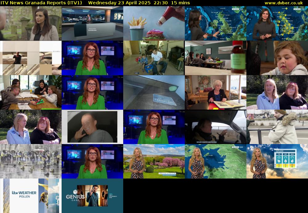 ITV News Granada Reports (ITV1) Wednesday 23 April 2025 22:30 - 22:45