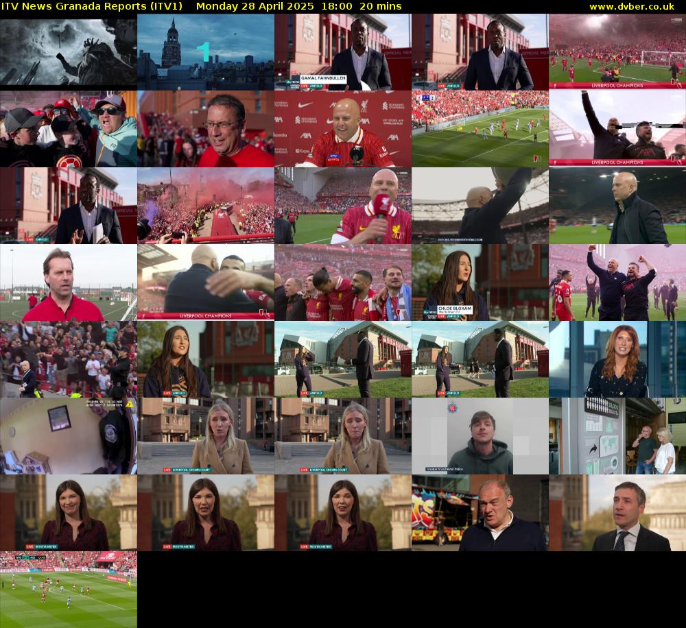 ITV News Granada Reports (ITV1) Monday 28 April 2025 18:00 - 18:20